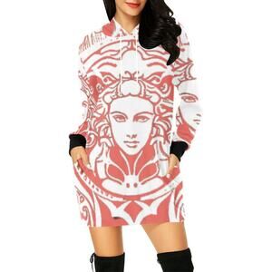 Women's All Over Print Hoodie Mini Dress(Model H27)